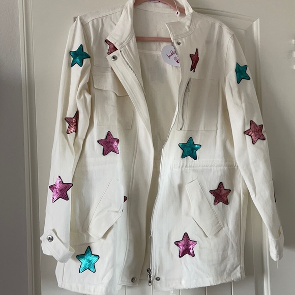 Buddy love sequin star ALYSSA CARGO JACKET - Picture 2 of 6